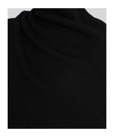 Entire Studios Draped Knit Jumper In Black