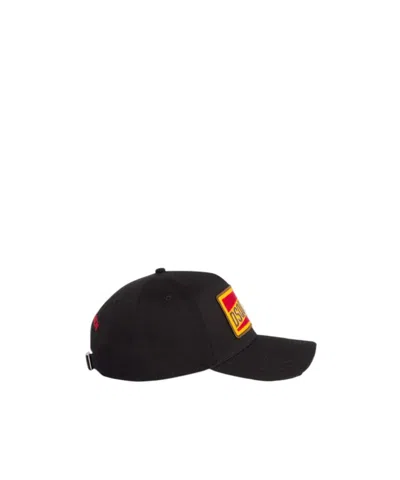 Dsquared2 Logo Patch Baseball Cap In Black
