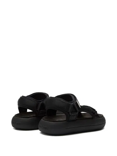 Moon Boot Logo-strap Platform Sandals In Black