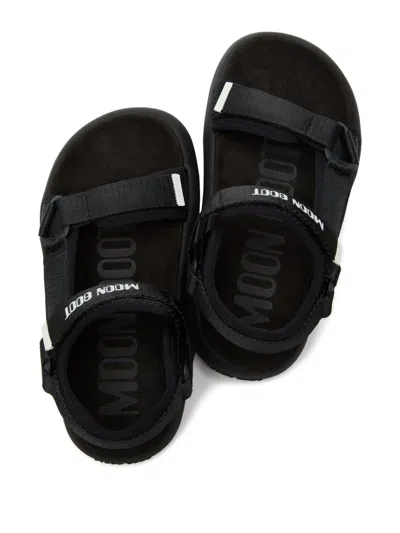 Moon Boot Logo-strap Platform Sandals In Black