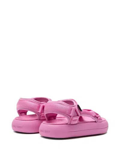 Moon Boot Logo-strap Platform Sandals In Pink