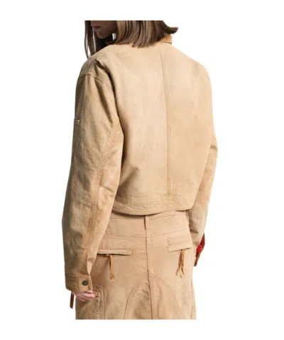 Dsquared2 Garment-dyed Bomber Jacket In Brown