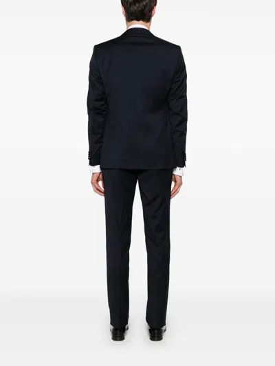 Corneliani Midnight Blue Wool Suit  In Blue