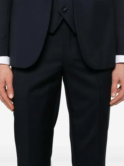 Corneliani Midnight Blue Wool Suit  In Blue