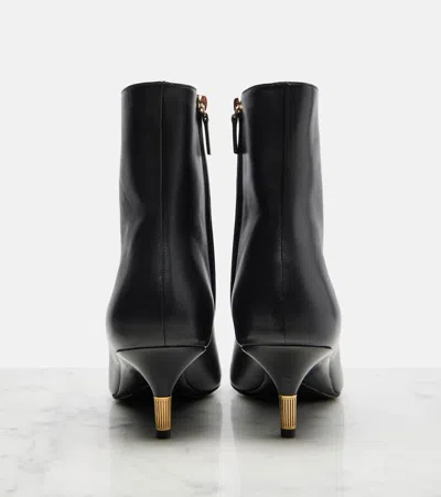 Khaite 55mm Bella Leather Ankle Boots In Black