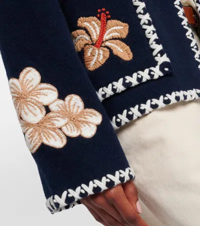 Alanui Remember Me Virgin Wool Jacket In Blue