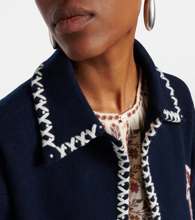 Alanui Remember Me Virgin Wool Jacket In Blue