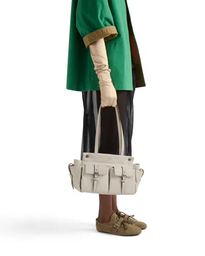 Prada Route Medium Leather Tote Bag