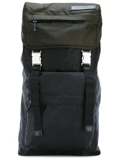 Shop Marni Dual Buckle Backpack - Black