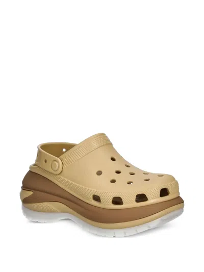 Crocs Perforated Platform Slides In Brown