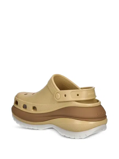 Crocs Perforated Platform Slides In Brown
