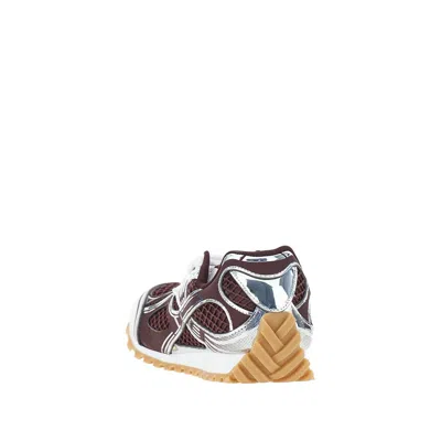 Bottega Veneta Men Fondant And Silver Technical Fabric And Mesh Orbit Sneakers In Multi