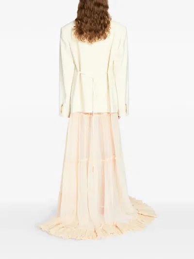 Dries Van Noten Oversized Double-breasted Blazer In White