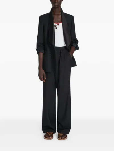 Dries Van Noten Double-breasted Blazer In Black