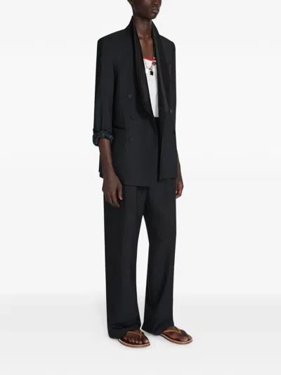 Dries Van Noten Double-breasted Blazer In Black