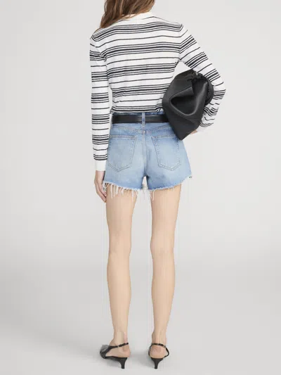 Frame Long Hang Short In Loretta In Blue