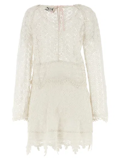 Isabel Marant Hizene Cotton-guipure Lace Mini Dress In Neutral