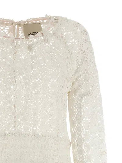 Isabel Marant Hizene Cotton-guipure Lace Mini Dress In Neutral