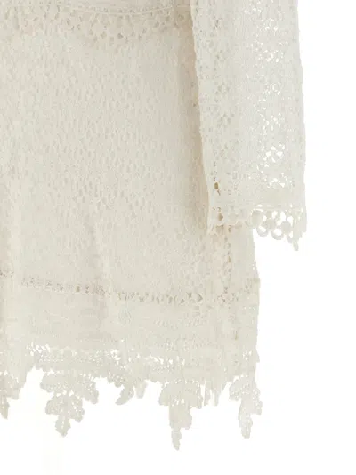 Isabel Marant Hizene Cotton-guipure Lace Mini Dress In Neutral