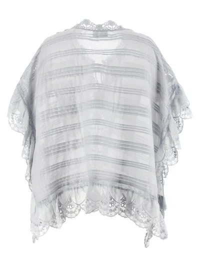 Isabel Marant Étoile Payton Lace-trimmed Embroidered Cotton Blouse In Pink