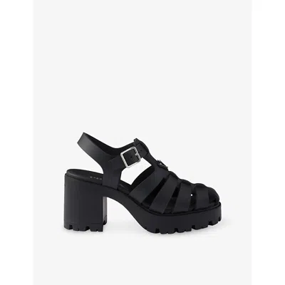 Prada Sandals Buckle Detail Chunky Sole Open Toe In Black
