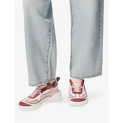 Christian Louboutin Mara Flat Sneakers Rear Pull Tab Contrast Panels In Multi