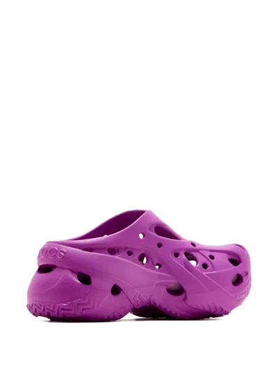 Crocs Perforierte Caged Clogs In Purple