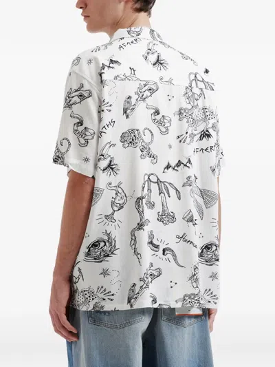 Aftermaths Hemd Mit Print In White
