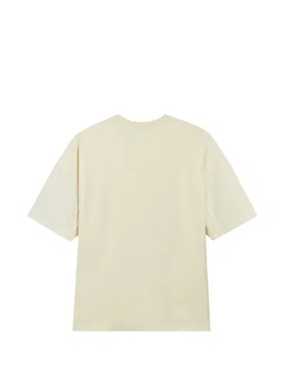 Five Cm T-shirt Im Patchwork-look In Neutral