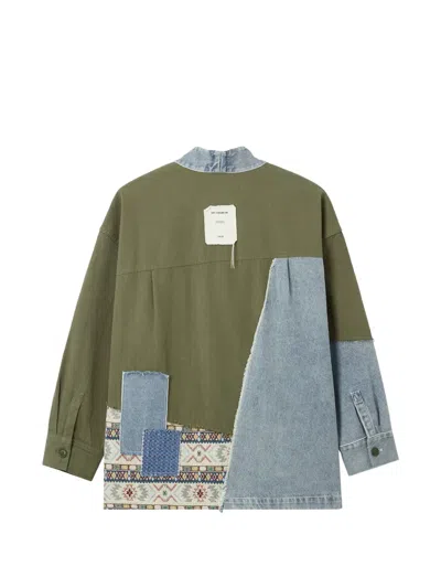 Five Cm Hemdjacke Im Patchwork-look In Multi