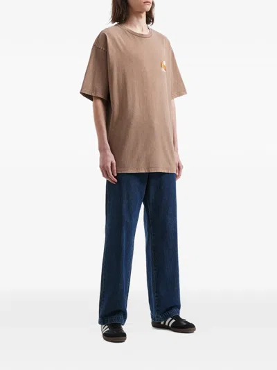 Aftermaths T-shirt Mit Grafischem Print In Brown