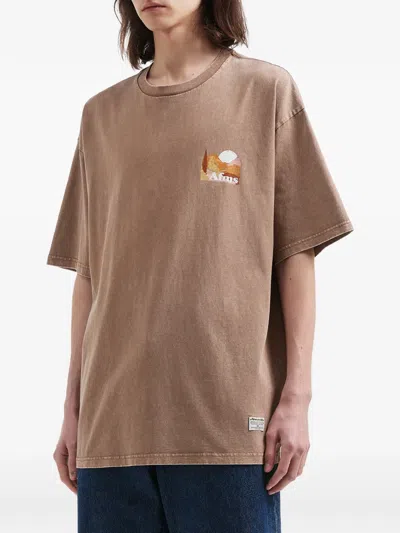 Aftermaths T-shirt Mit Grafischem Print In Brown