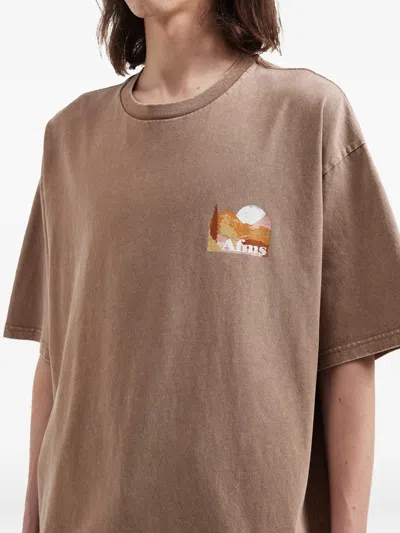 Aftermaths T-shirt Mit Grafischem Print In Brown