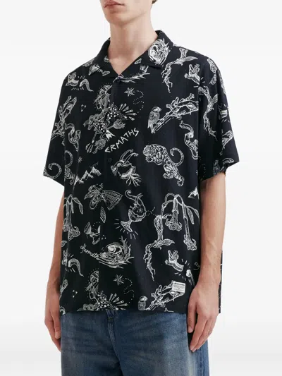 Aftermaths Gemustertes Hemd In Black