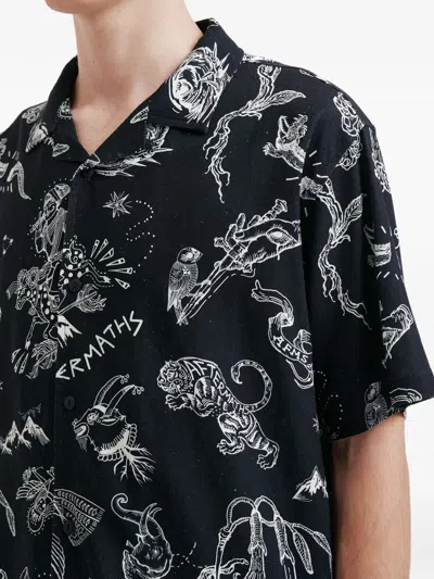 Aftermaths Gemustertes Hemd In Black