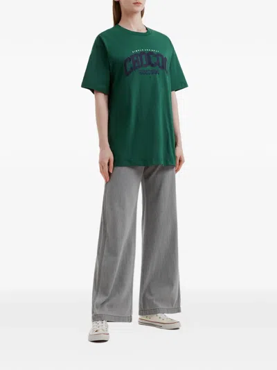 Chocoolate Besticktes T-shirt In Green