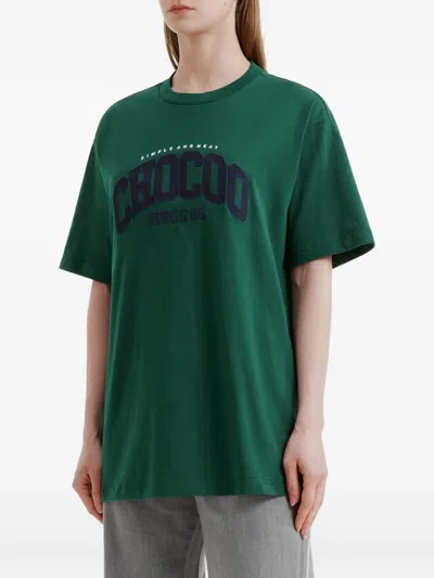 Chocoolate Besticktes T-shirt In Green