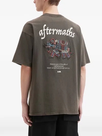 Aftermaths Gemustertes T-shirt In Gray