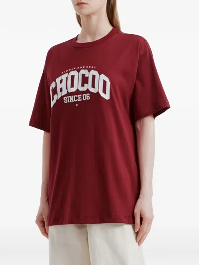 Chocoolate T-shirt Mit Logo In Red
