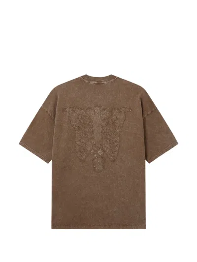 Five Cm Besticktes T-shirt In Brown
