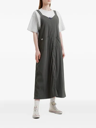 Chocoolate Midikleid Mit Tasche In Gray