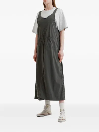Chocoolate Midikleid Mit Tasche In Gray