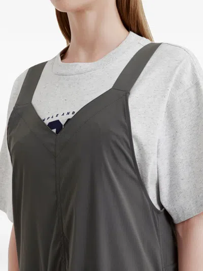 Chocoolate Midikleid Mit Tasche In Gray
