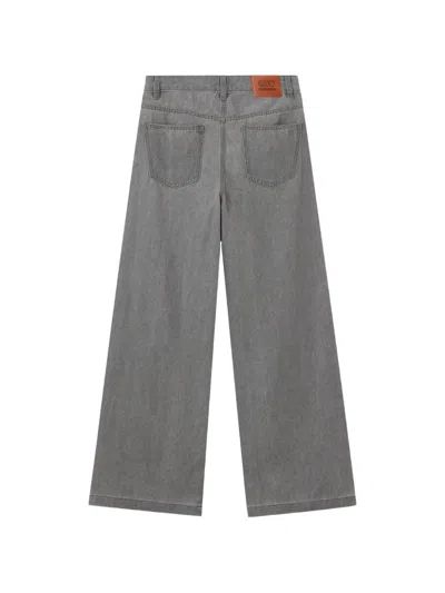 Chocoolate Five-pocket-jeans Mit Logo-patch In Gray
