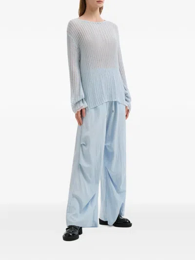 B+ab Pullover Mit Spitzenbesatz In Blue