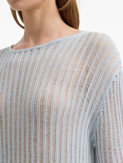 B+ab Pullover Mit Spitzenbesatz In Blue