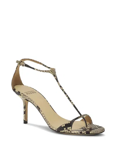 Francesco Russo Python-print Leather Sandals In Multi