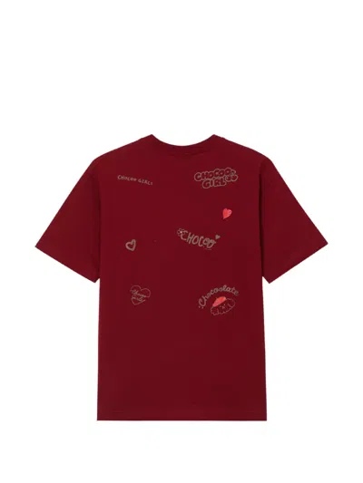Chocoolate Printed T-shirt In Red