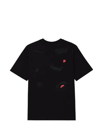 Chocoolate Print T-shirt In Black