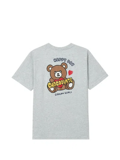Chocoolate Bear-print T-shirt In Gray